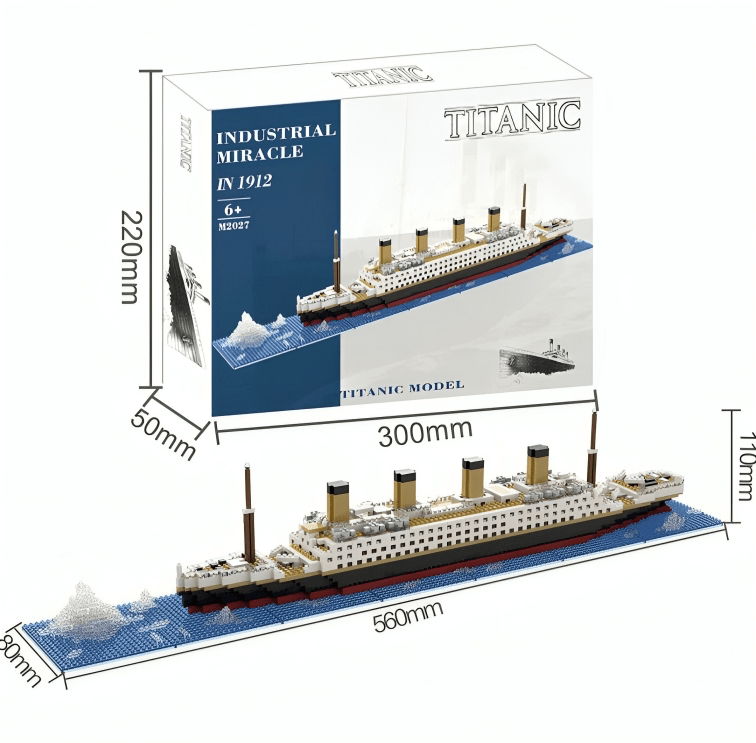 Titanic Ship – 1878 PCS Historical DIY Building Brick Set - STEM Building Toy by LULEGO