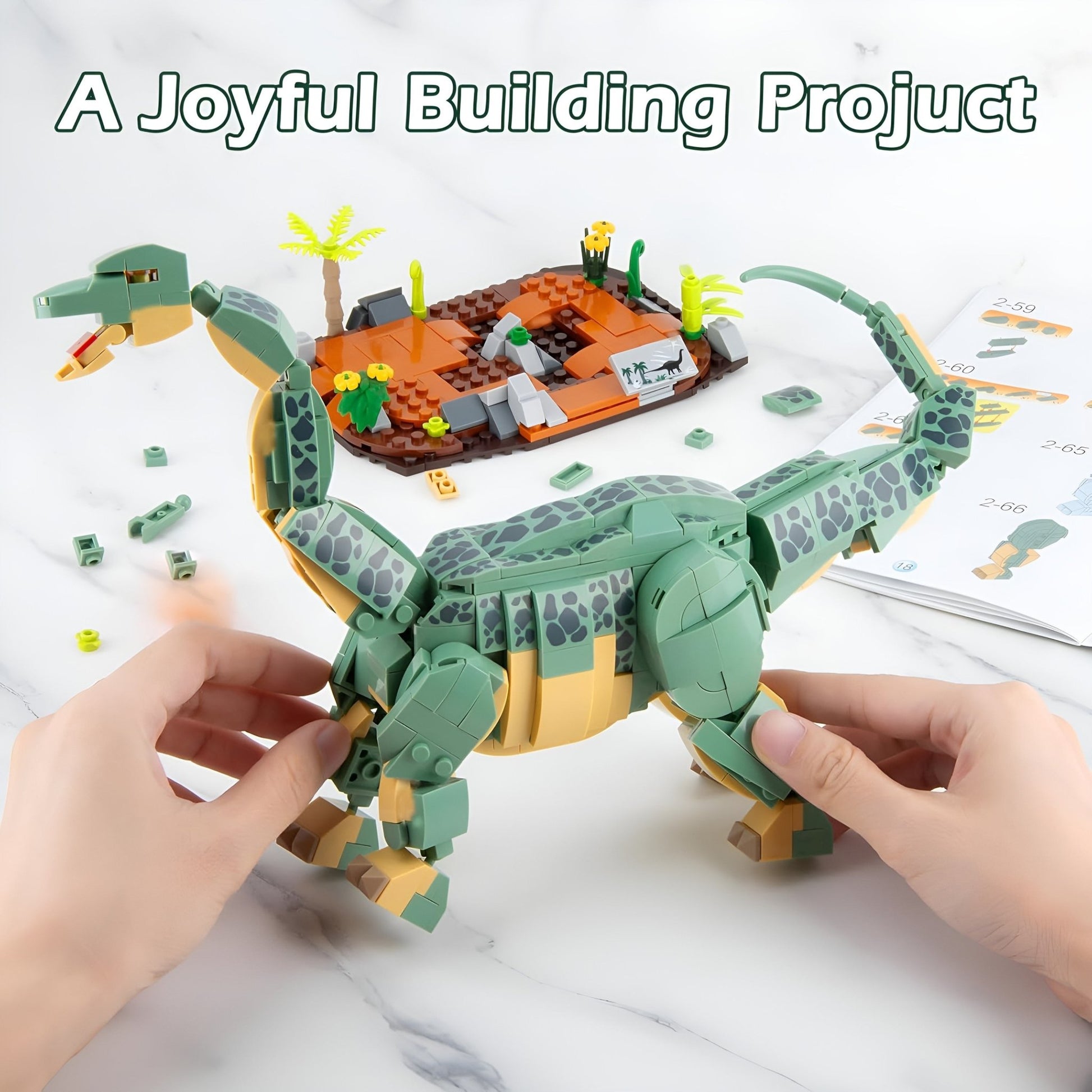 Dino Brontosaurus – 589 PCS Dinosaur Building Set for Kids - STEM Building Toy by LULEGO
