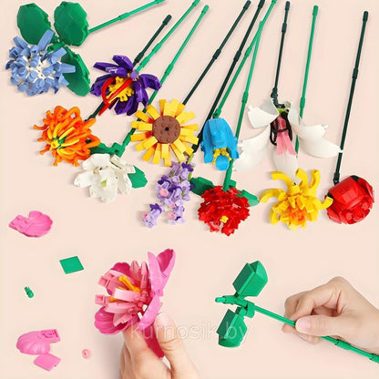 Botanical Flower Set – 1009 PCS 12 Blossom Brick Models - STEM Building Toy by LULEGO