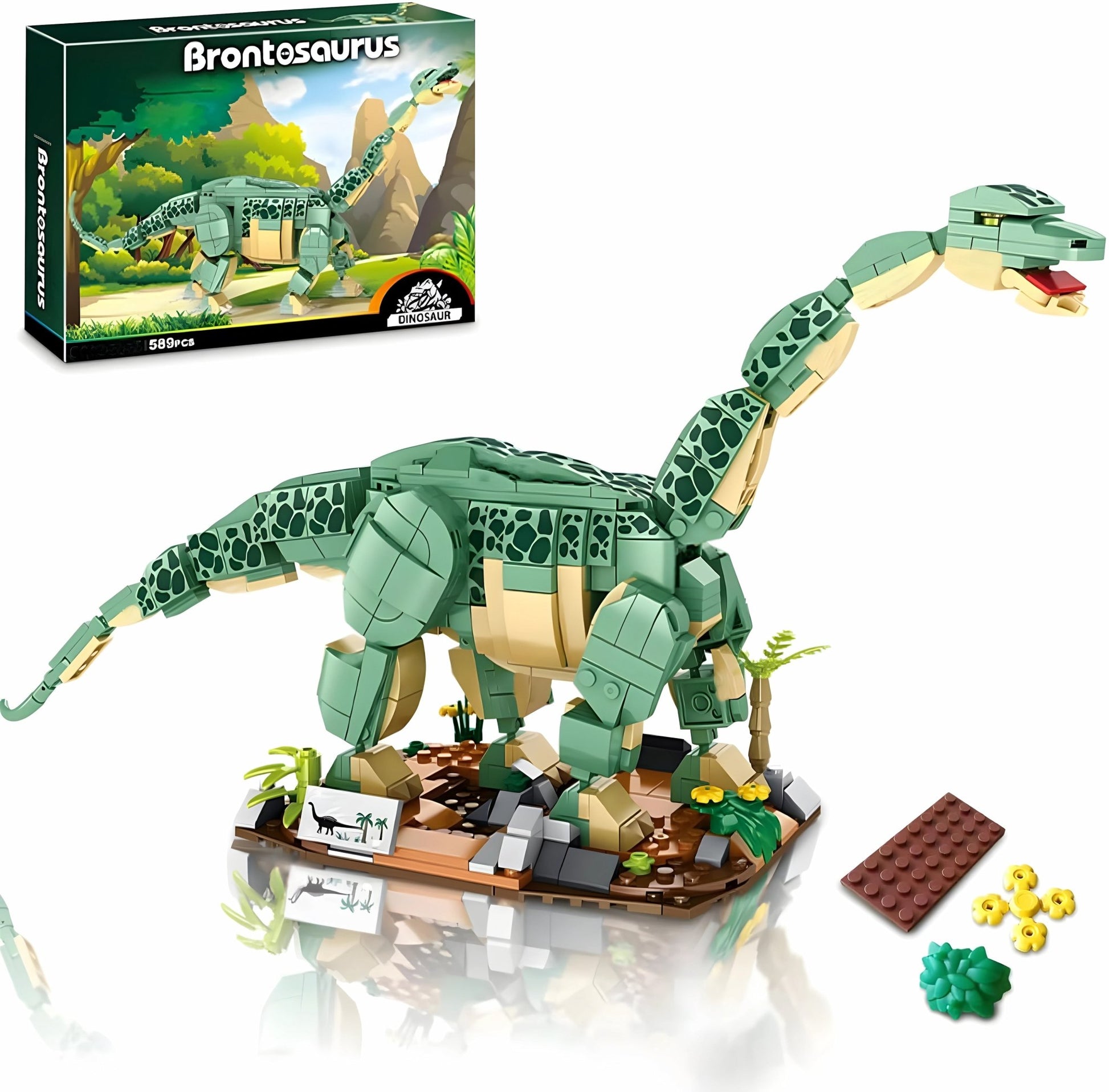 Dino Brontosaurus – 589 PCS Dinosaur Building Set for Kids - STEM Building Toy by LULEGO