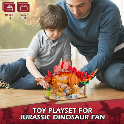 Stegosaurus Dino Building Set – 697 PCS STEM Toy for Kids 6+ - STEM Building Toy by LULEGO