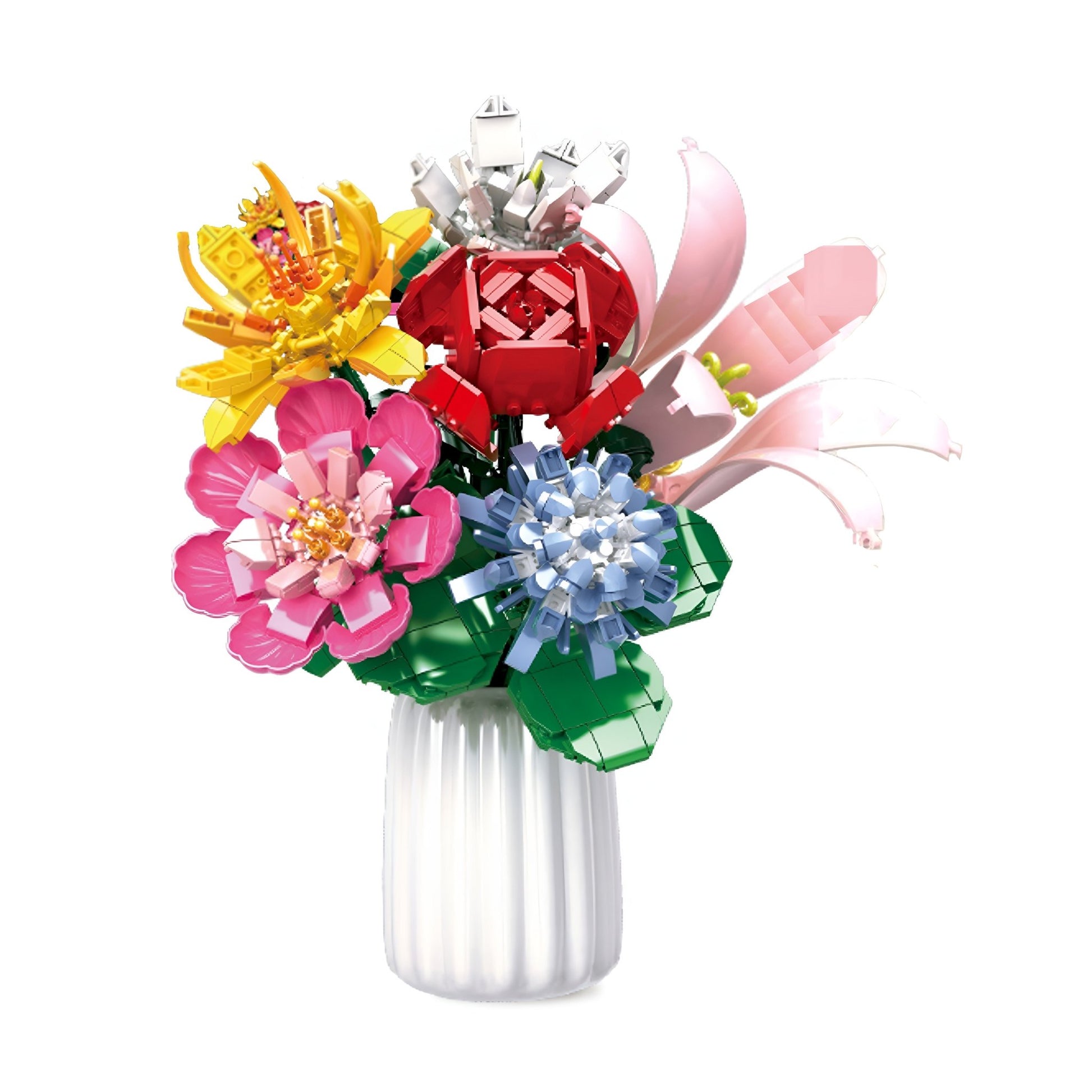 Artificial Flower Bouquet – 653 PCS 6 Floral Designs - STEM Building Toy by LULEGO