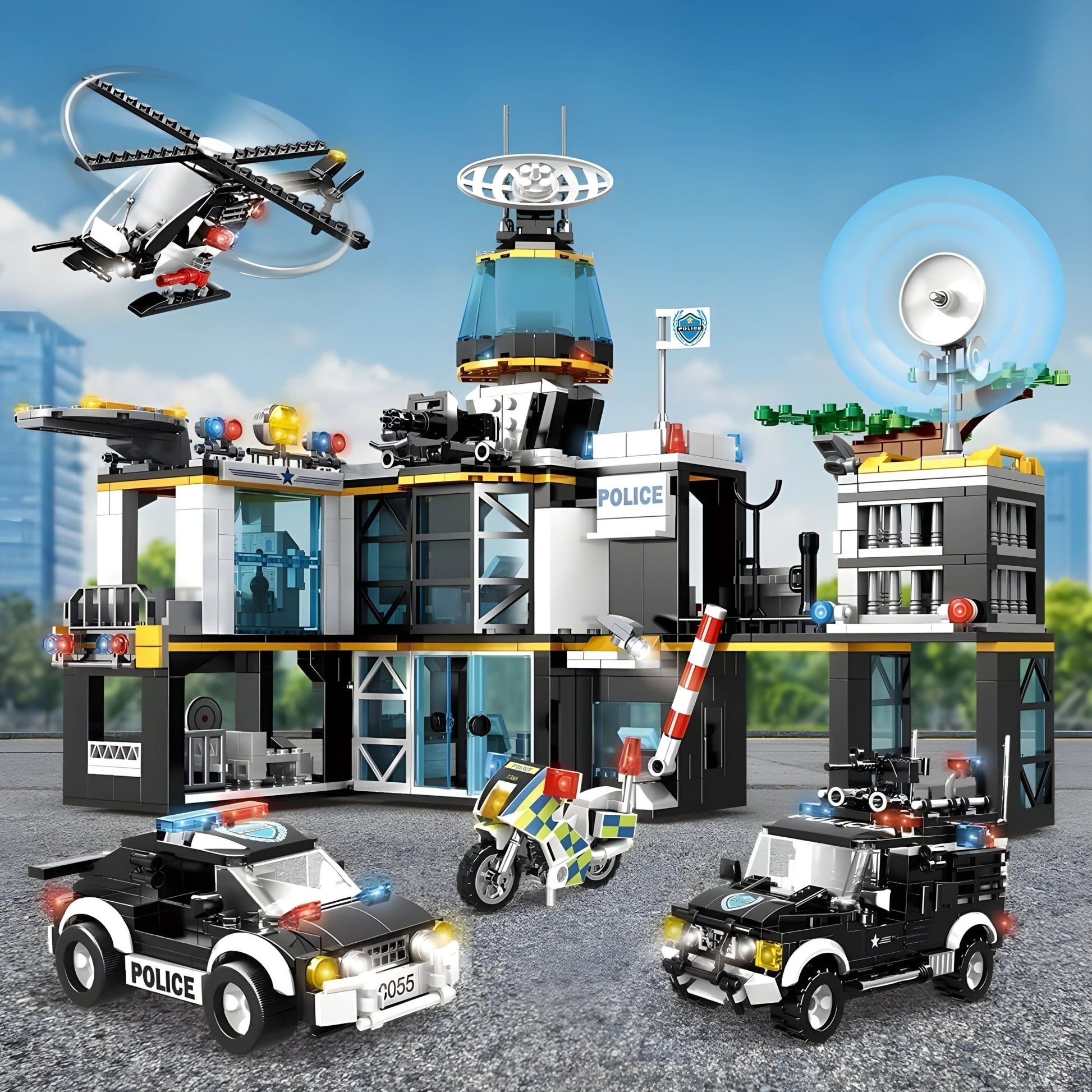Police Station Building Set – 1261 PCS Ultimate City STEM Kit - STEM Building Toy by LULEGO