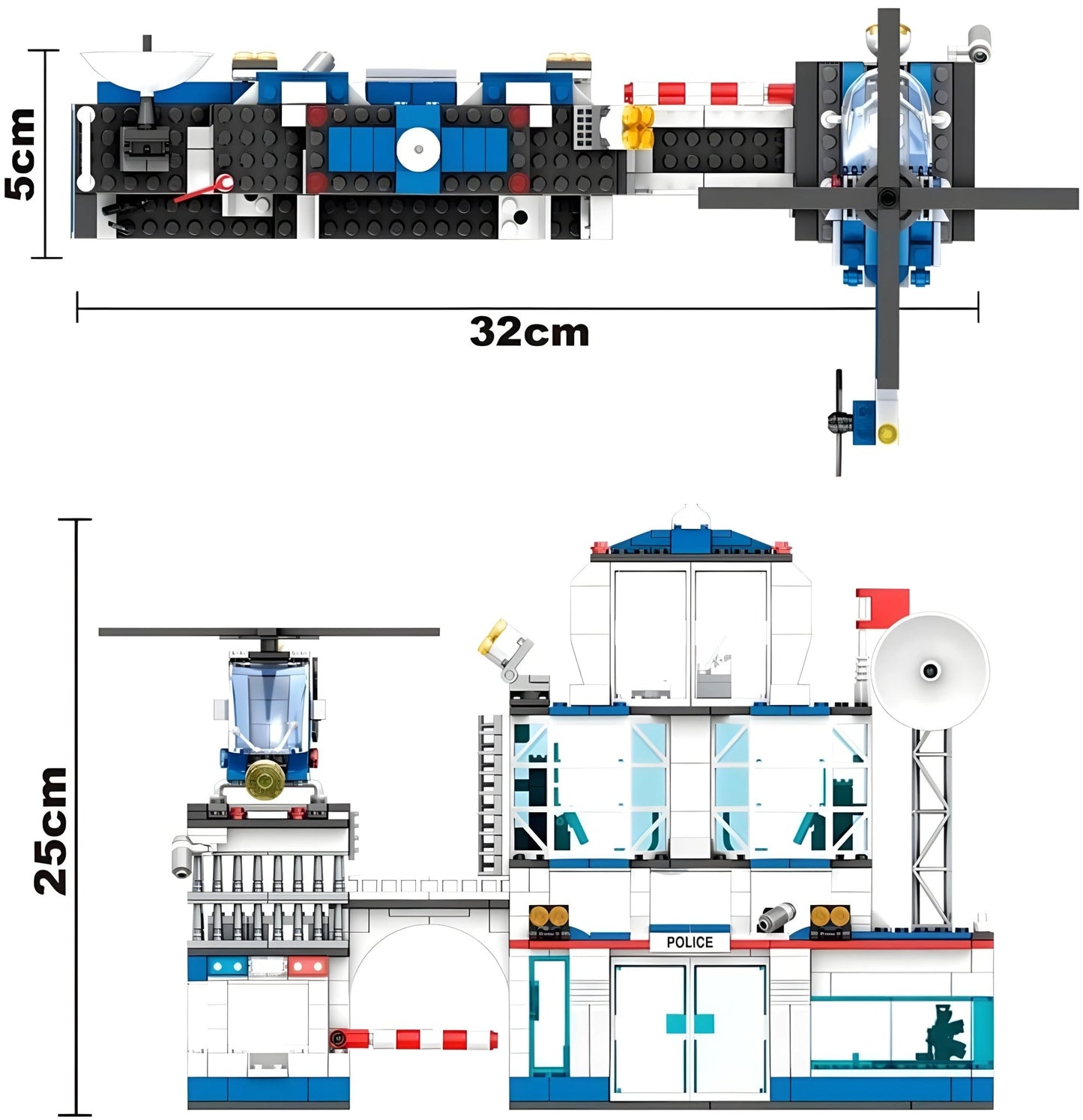 SWAT Police Station – 563 PCS STEM Action Toy for Kids 6+ - STEM Building Toy by LULEGO