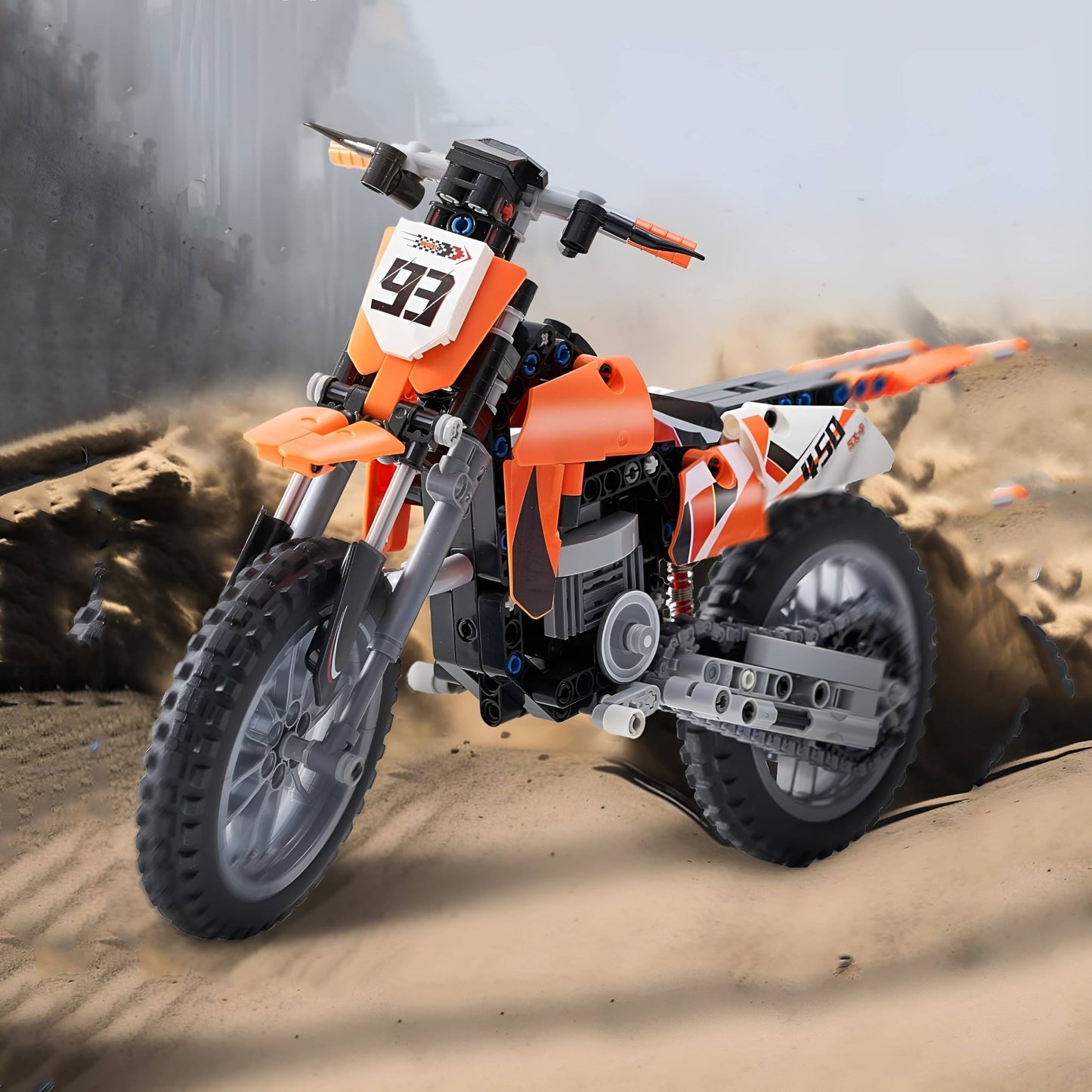 Orange Motorcycle Set – 434 PCS STEM Toy for Kids 6+ - STEM Building Toy by LULEGO