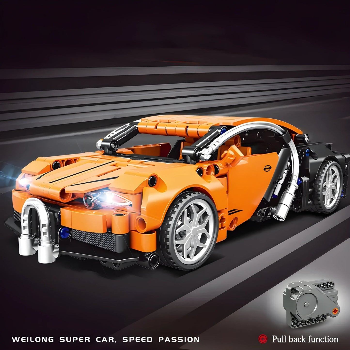 Pull - Back Racing Car – 388 PCS STEM Vehicle Toy for Kids 6+ - STEM Building Toy by LULEGO