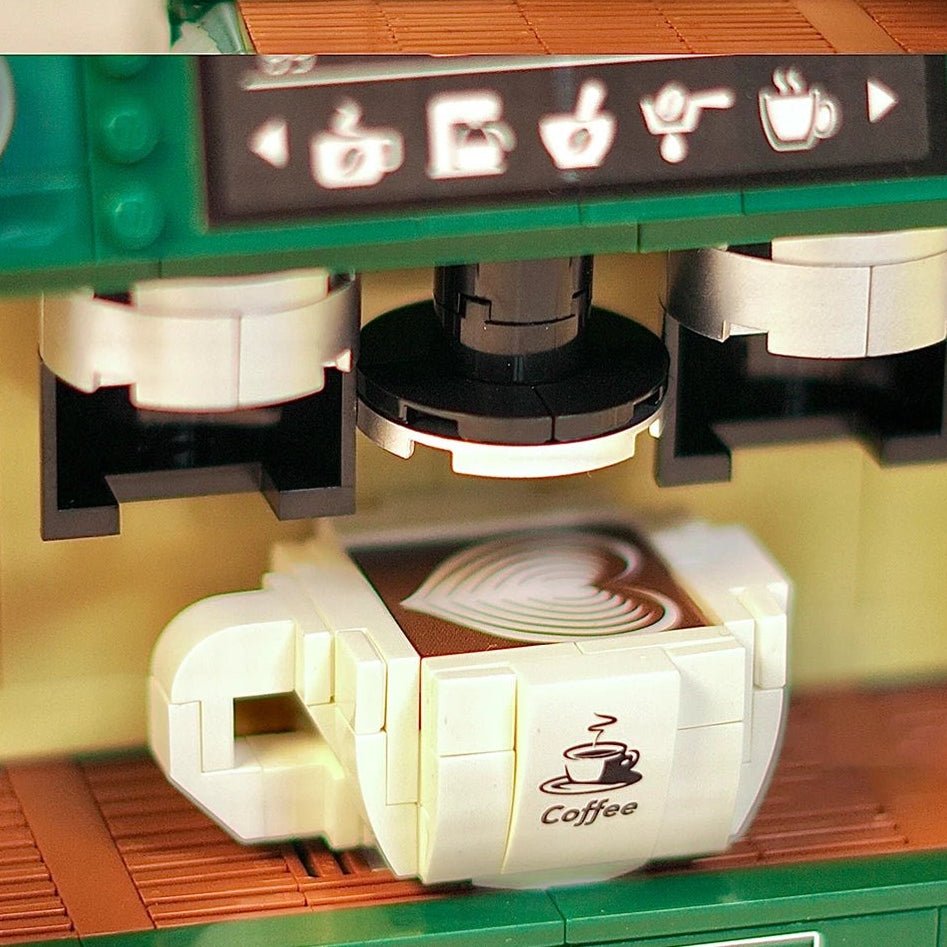 Mini Café Coffee Machine – 928 PCS DIY Model for Kids & Adults - STEM Building Toy by LULEGO