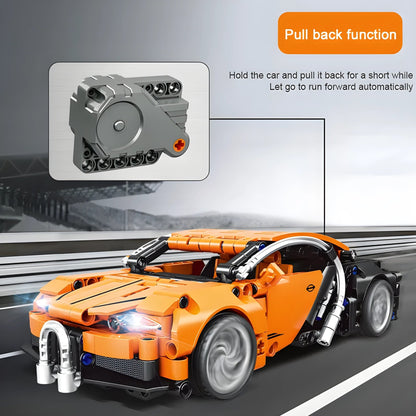 Pull - Back Racing Car – 388 PCS STEM Vehicle Toy for Kids 6+ - STEM Building Toy by LULEGO