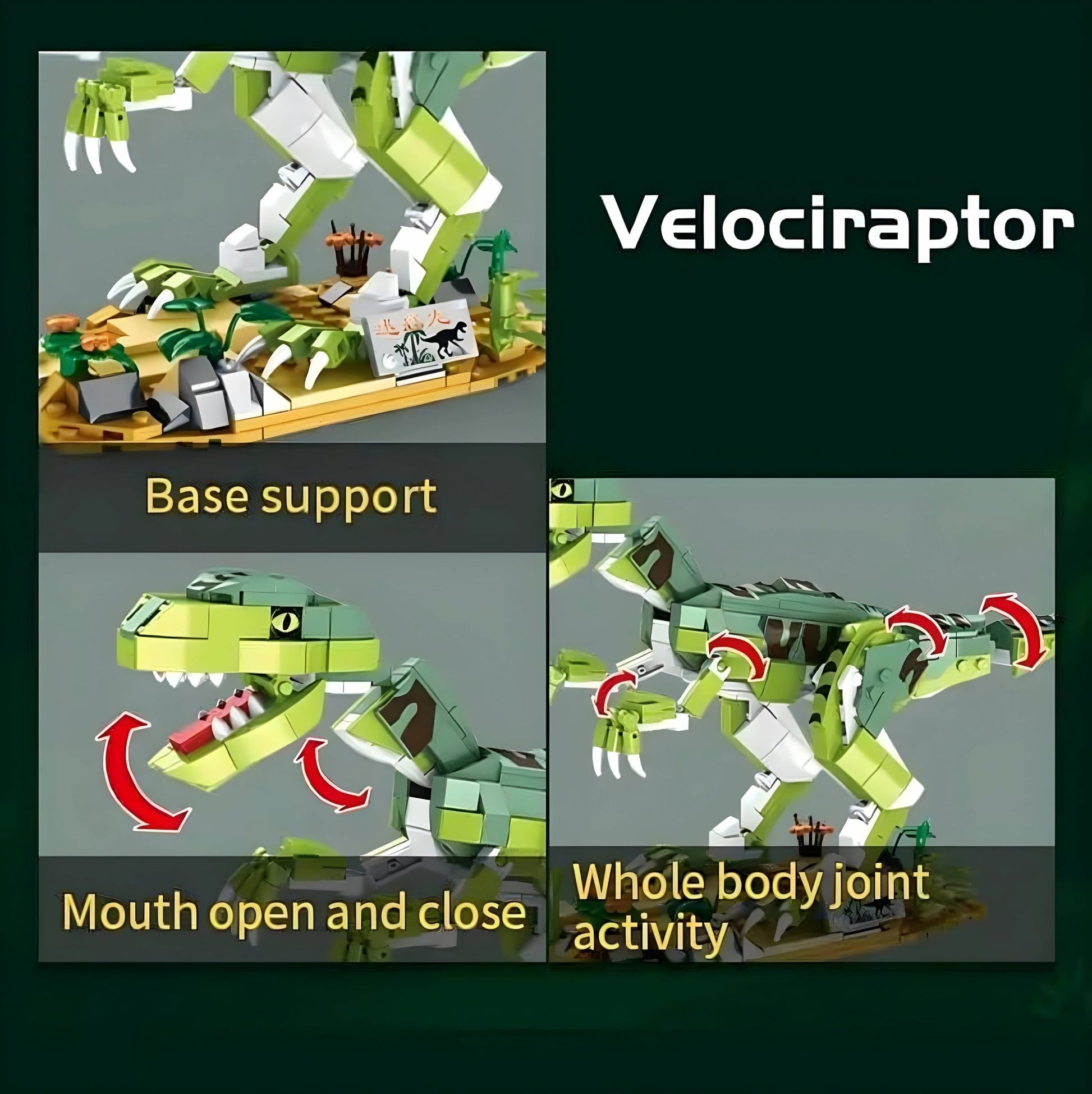 Jurassic Velociraptor Dinosaur Set – 535 PCS STEM Toy - STEM Building Toy by LULEGO