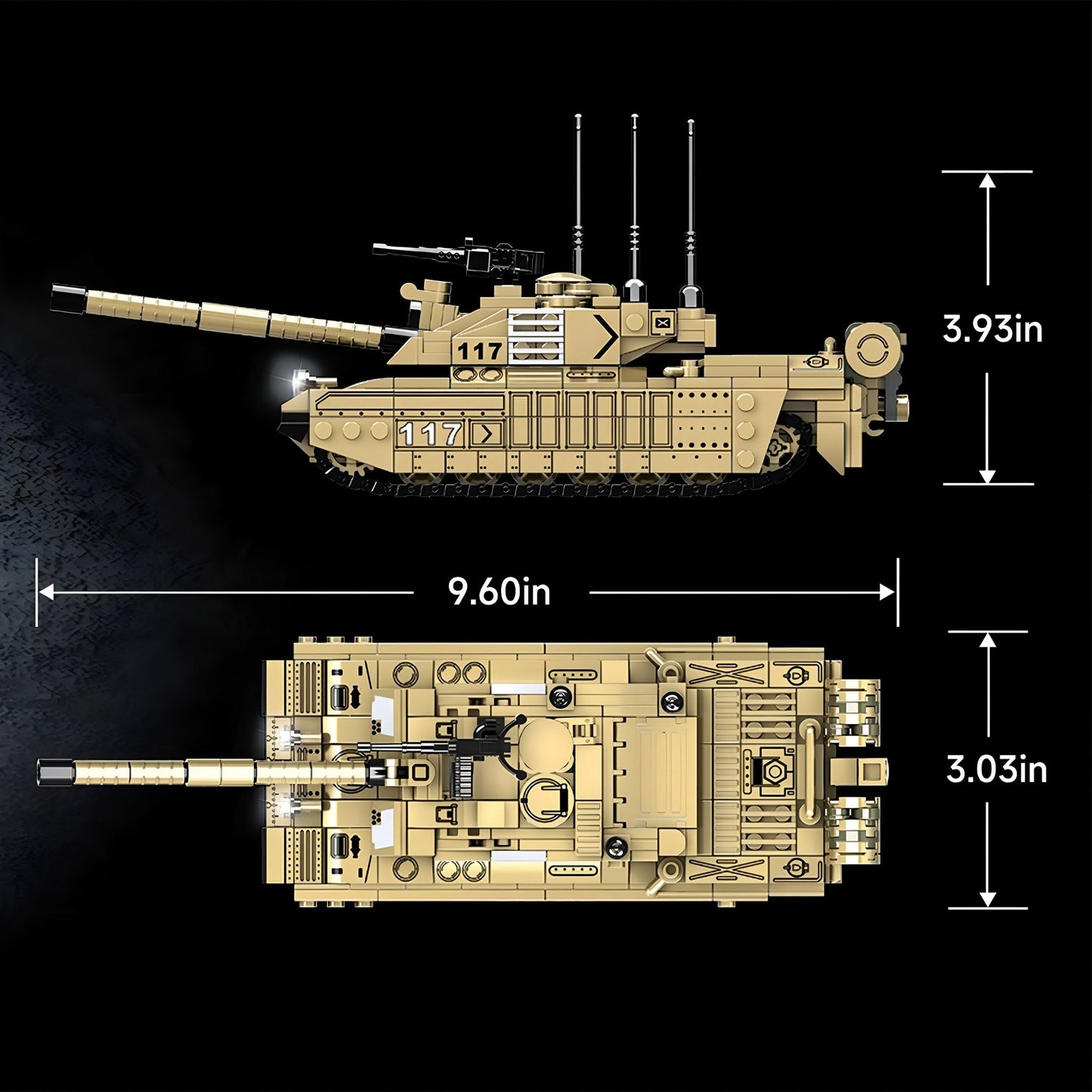 Battle Tank STEM Toy – 461 PCS Military Building Set for Kids - STEM Building Toy by LULEGO