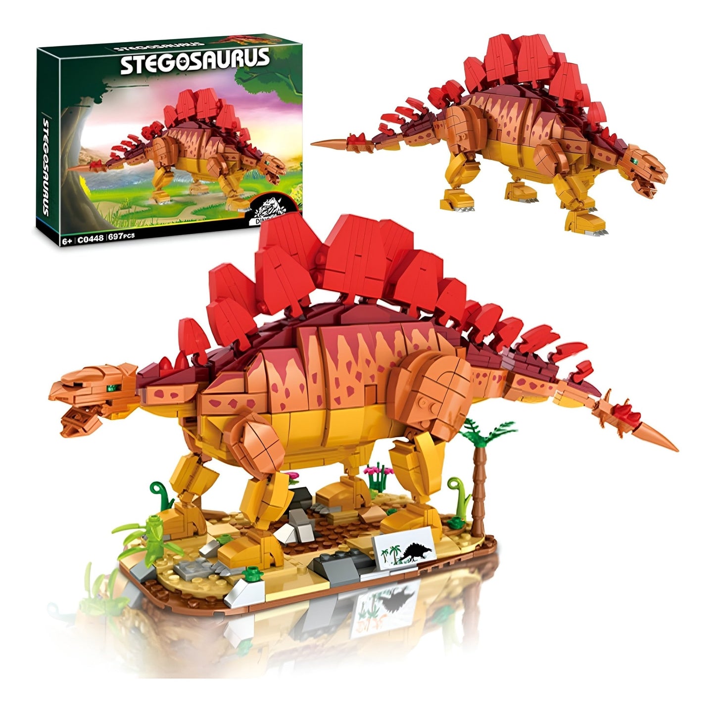 Stegosaurus Dino Building Set – 697 PCS STEM Toy for Kids 6+ - STEM Building Toy by LULEGO