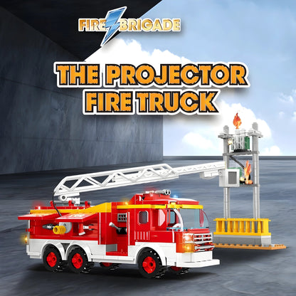 Fire Truck Projector Building Set – 433 PCS STEM Toy 6+ - STEM Building Toy by LULEGO