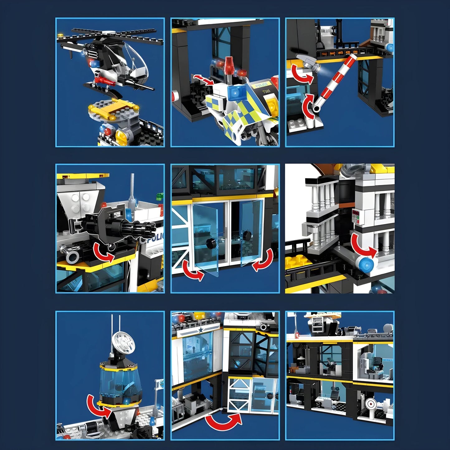 Police Station Building Set – 1261 PCS Ultimate City STEM Kit - STEM Building Toy by LULEGO