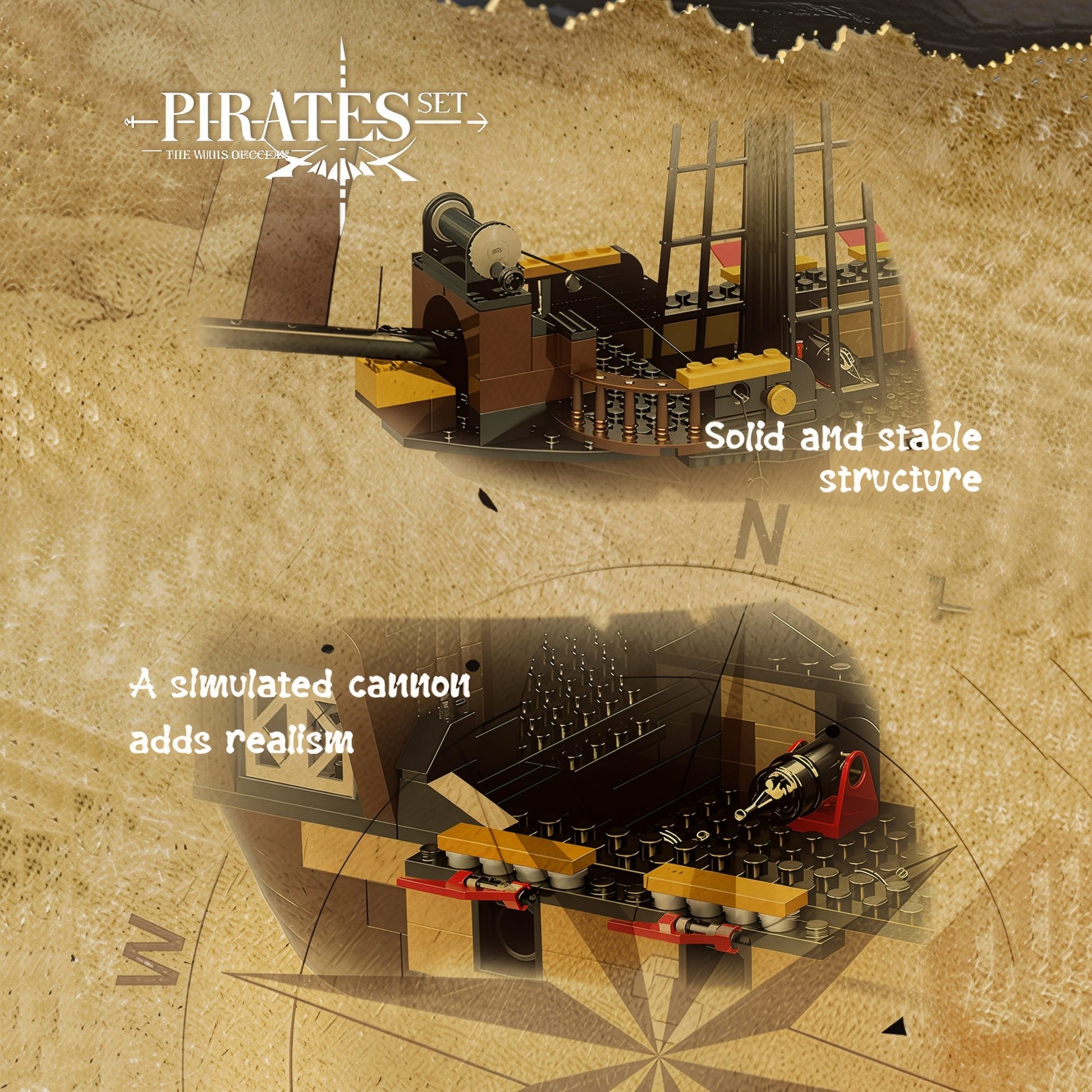 Pirate Ship Set – 509 PCS Creative STEM Adventure Toy for Kids - STEM Building Toy by LULEGO