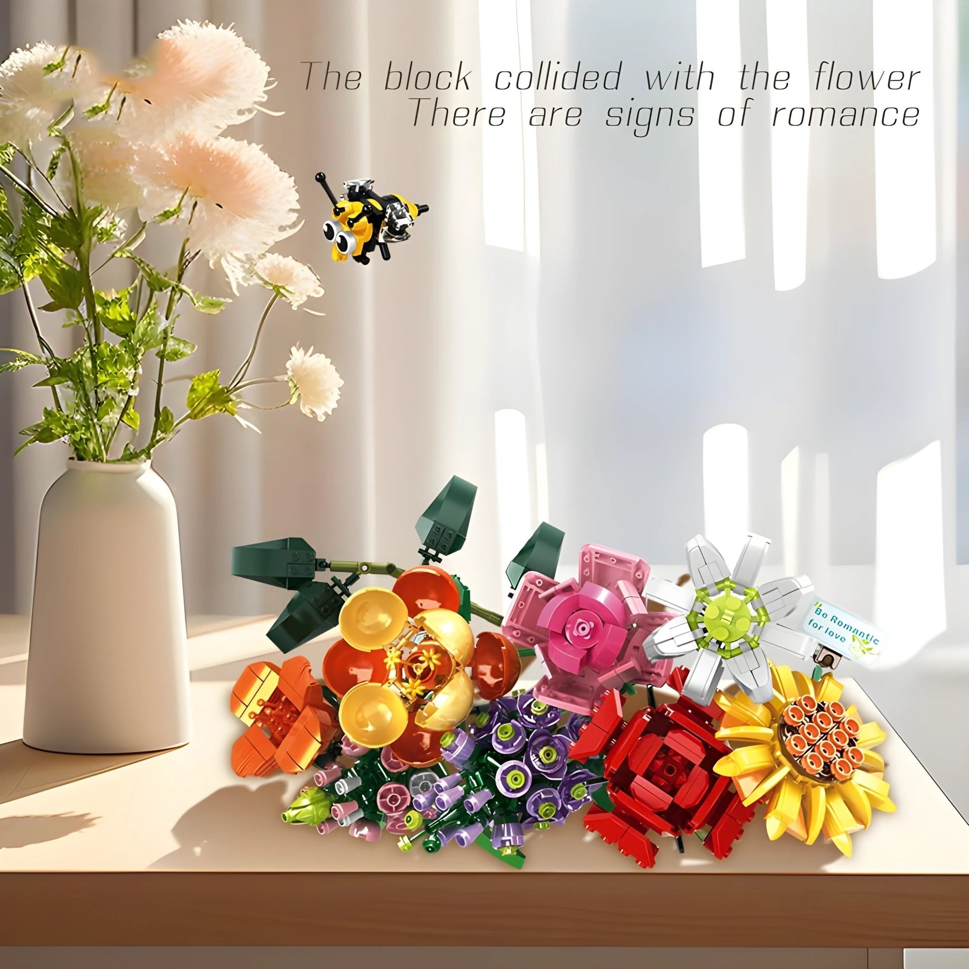 Brick Flower Bouquet Set – 770 PCS 8 Floral Models DIY - STEM Building Toy by LULEGO