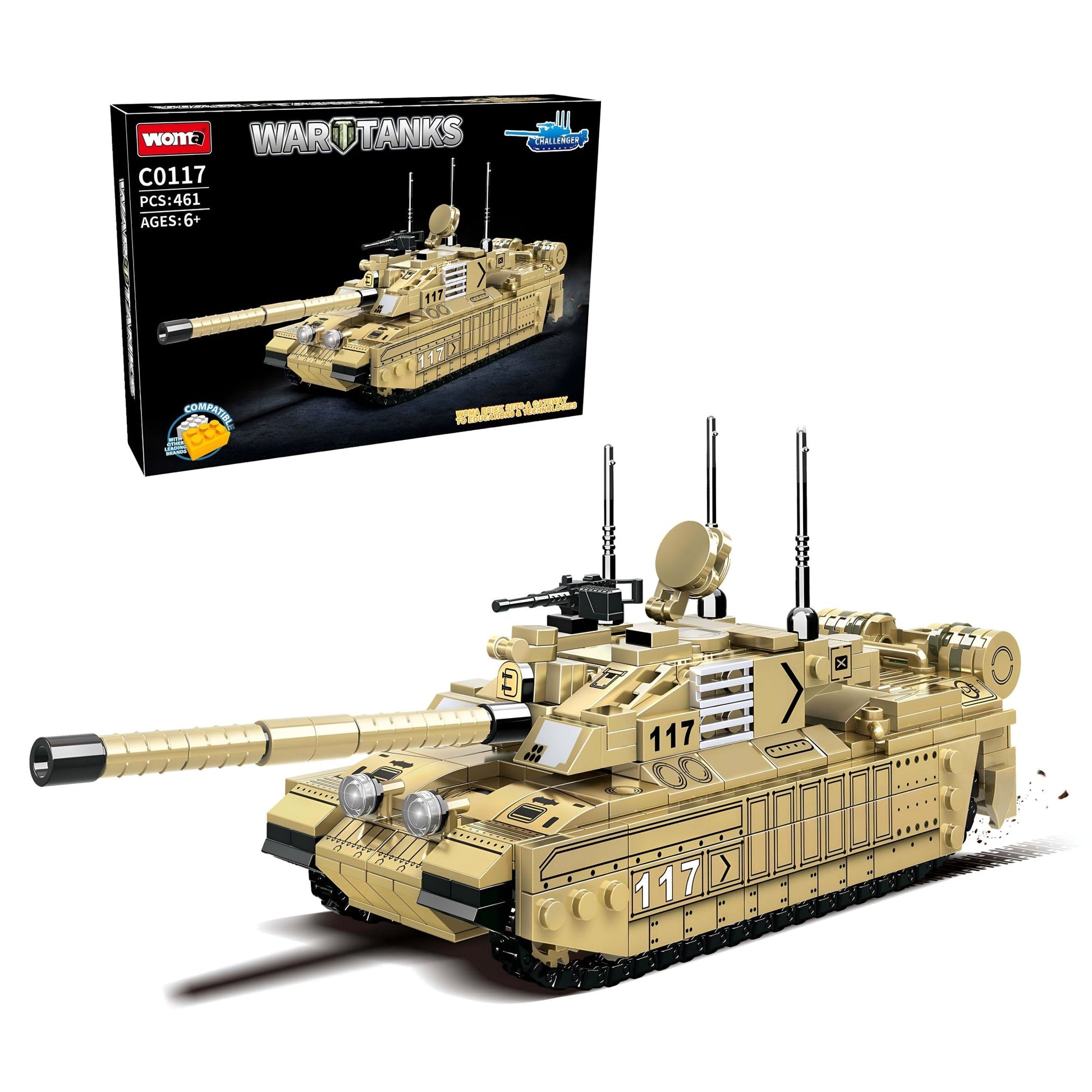 Battle Tank STEM Toy – 461 PCS Military Building Set for Kids - STEM Building Toy by LULEGO
