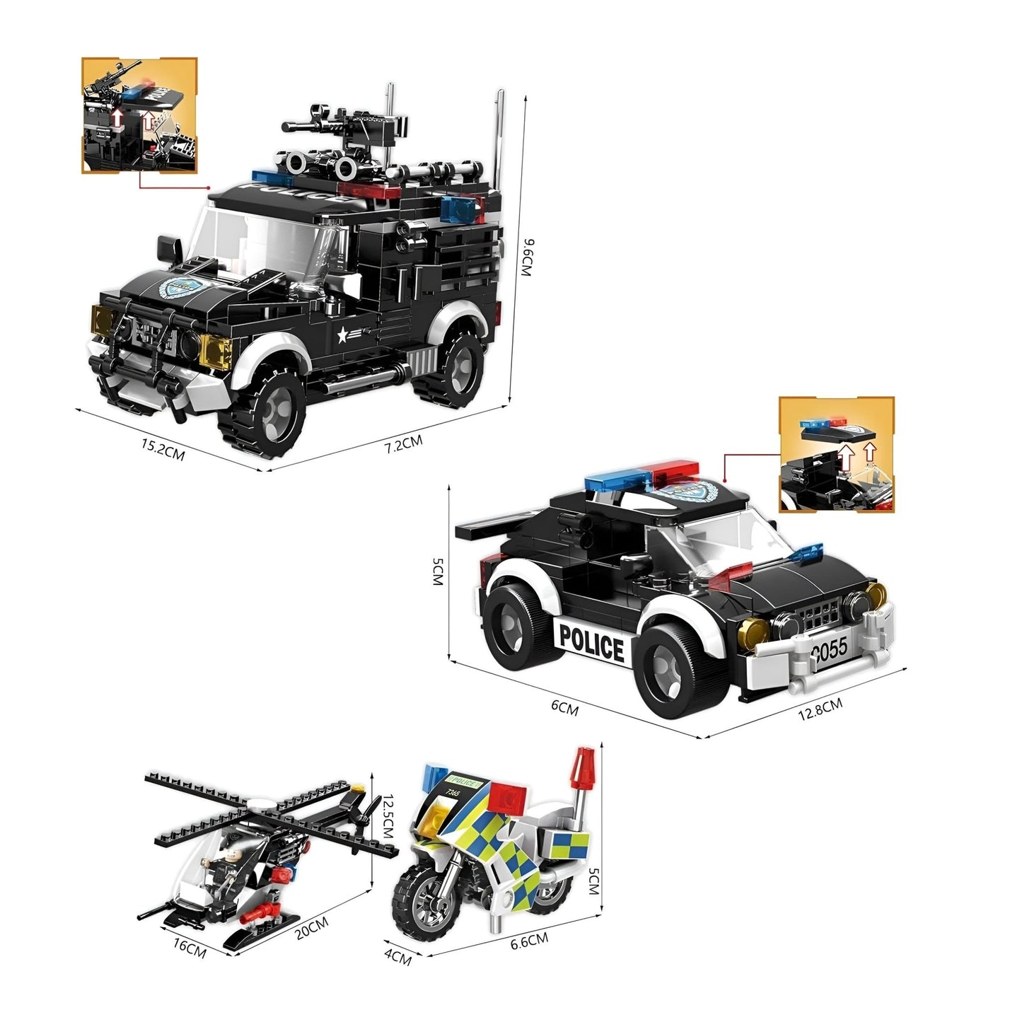 Police Station Building Set – 1261 PCS Ultimate City STEM Kit - STEM Building Toy by LULEGO