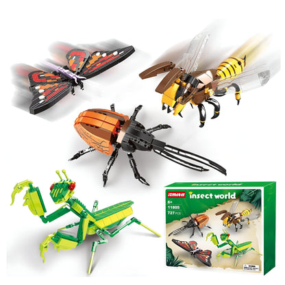 Insect STEM Building Set – 727 PCS Nature - Inspired Brick Kit - STEM Building Toy by LULEGO