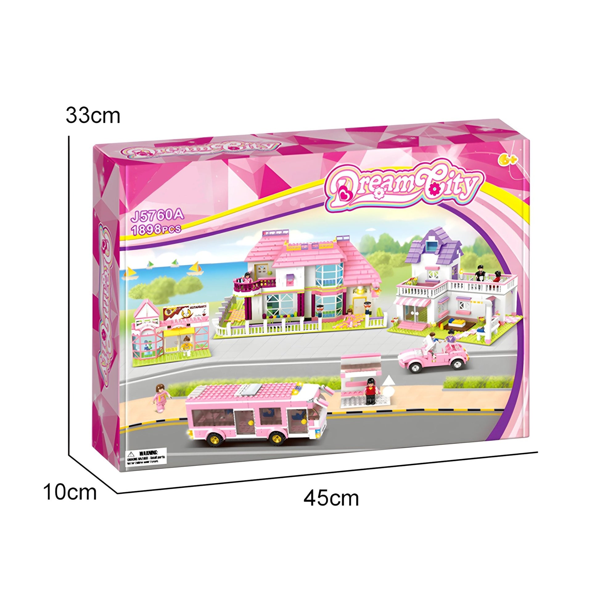 Pink Villa House – 1898 PCS STEM Building Kit for Girls - STEM Building Toy by LULEGO