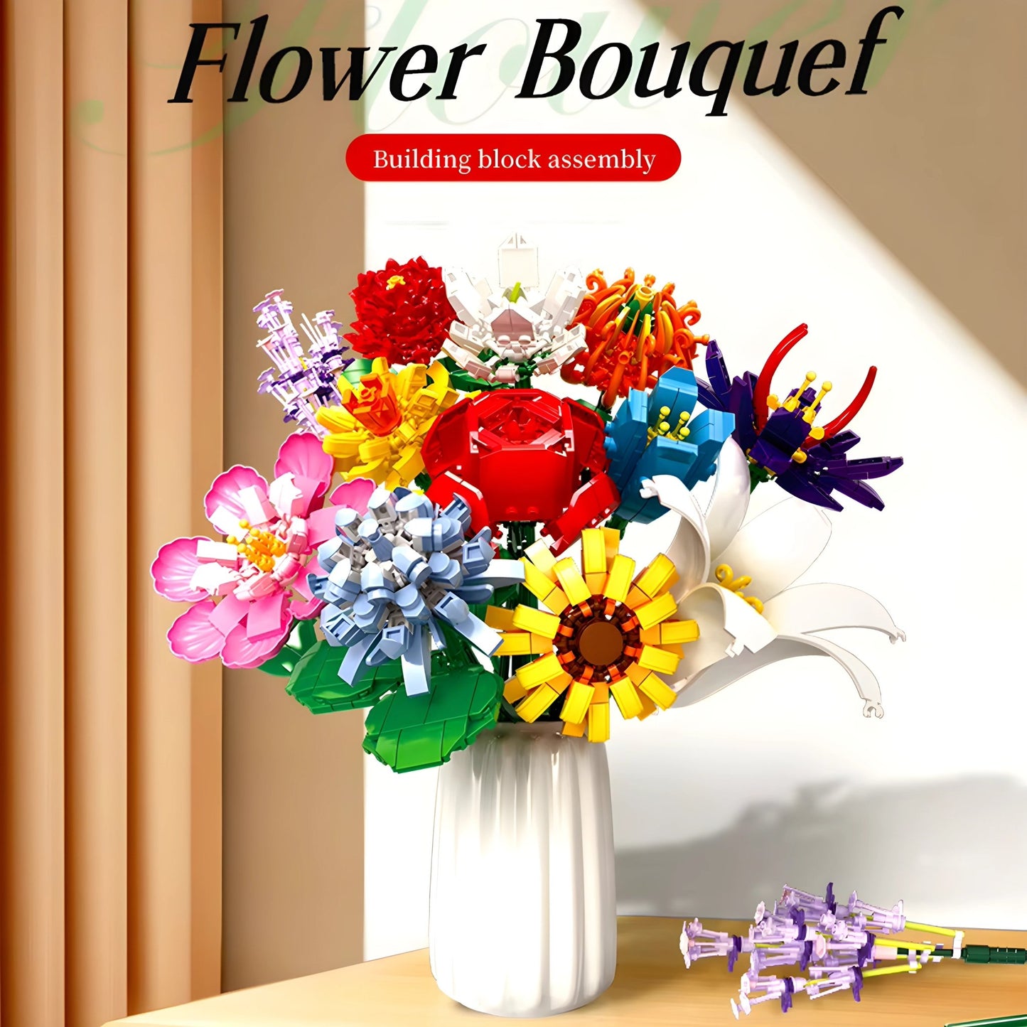 Botanical Flower Set – 1009 PCS 12 Blossom Brick Models - STEM Building Toy by LULEGO