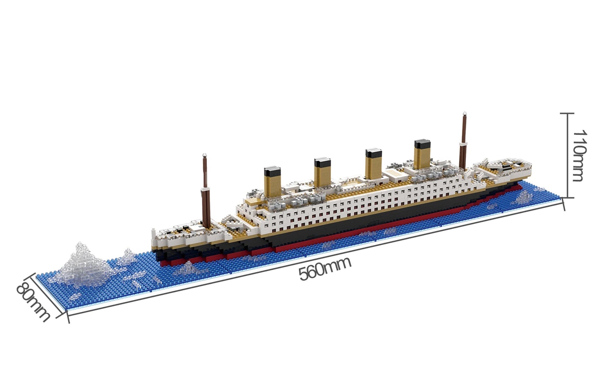 Titanic Ship – 1878 PCS Historical DIY Building Brick Set - STEM Building Toy by LULEGO