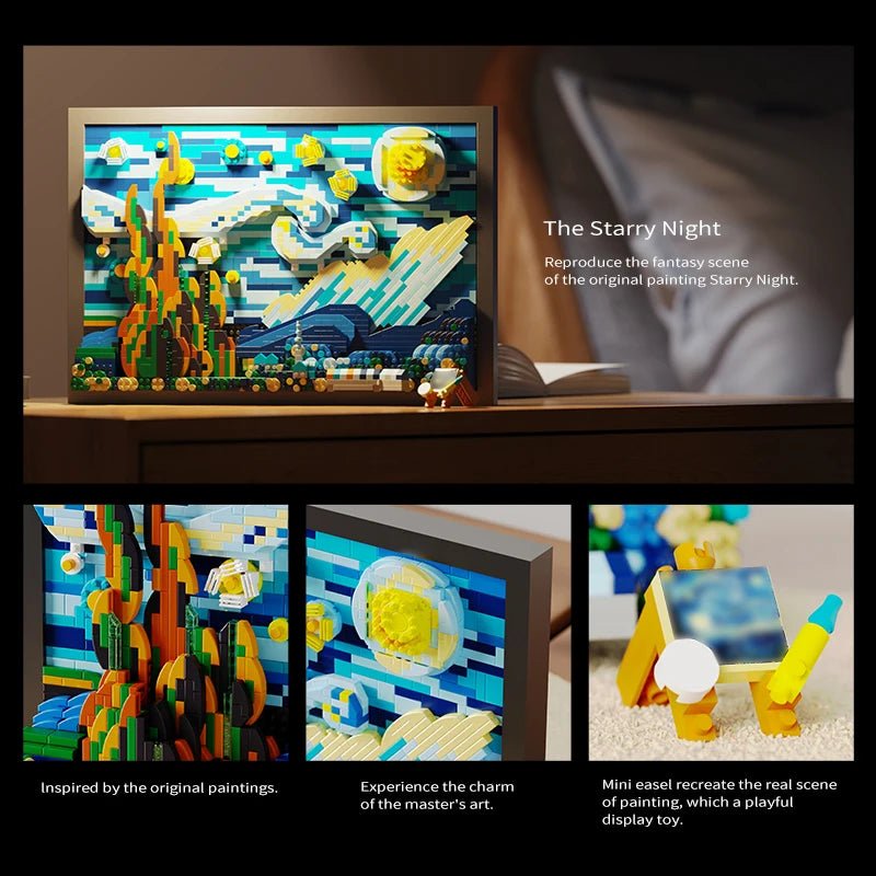 3D Oil Painting DIY Frame Set – 1731 PCS for Adults & Teens - STEM Building Toy by LULEGO