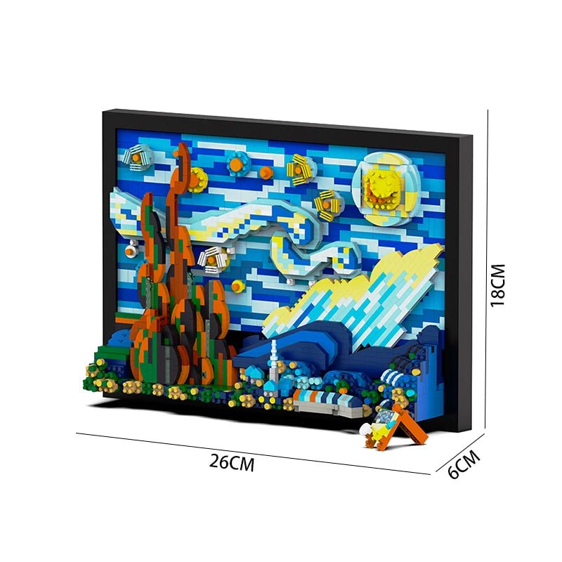3D Oil Painting DIY Frame Set – 1731 PCS for Adults & Teens - STEM Building Toy by LULEGO